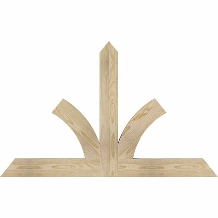 Ekena Millwork Richland Rough Sawn Timber Gable Bracket, Douglas Fir, 48"W x 30"H x 2"D x 4"F, 15/12 Pitch GBW048X30X0204RIC00RDF